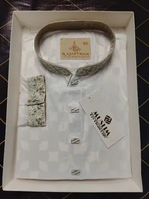 ইন্ডিয়ান কফ হাতা কারচুপি পাঞ্জাবি